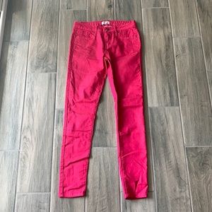 Salvaje denim hot pink super stretch skinny jeans